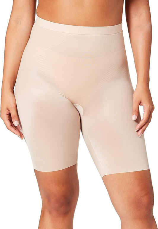 SPANX Stretchy Fit Quick-Dry Fabric Elasticized Waistband CHAMPAGNE BEIGE S