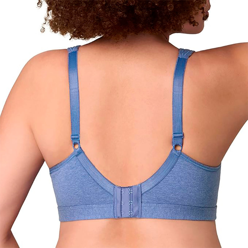 PLAYTEX 18 Hour Ultimate Lift Cotton Wireless Bra BLUE 44D