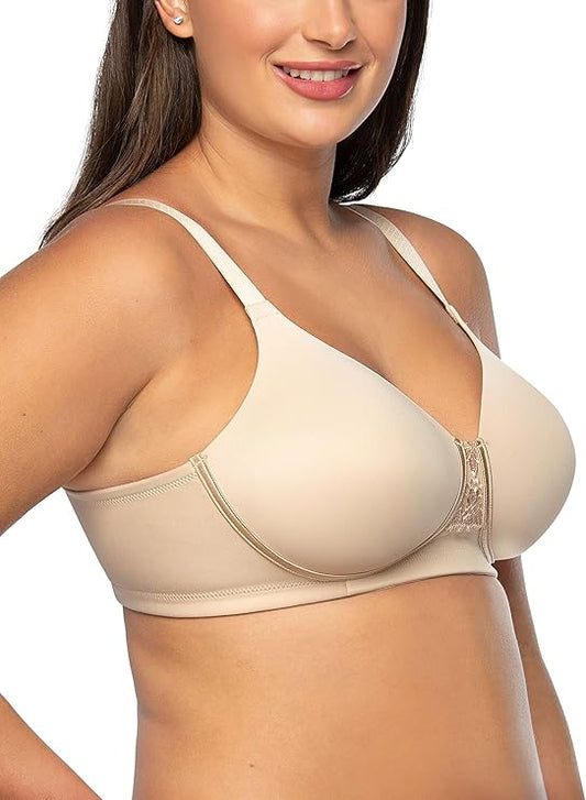 VANITY FAIR Full Figure Beauty Back Smoothing Bra 4 Way Stretch Fabric BEIGE 44C