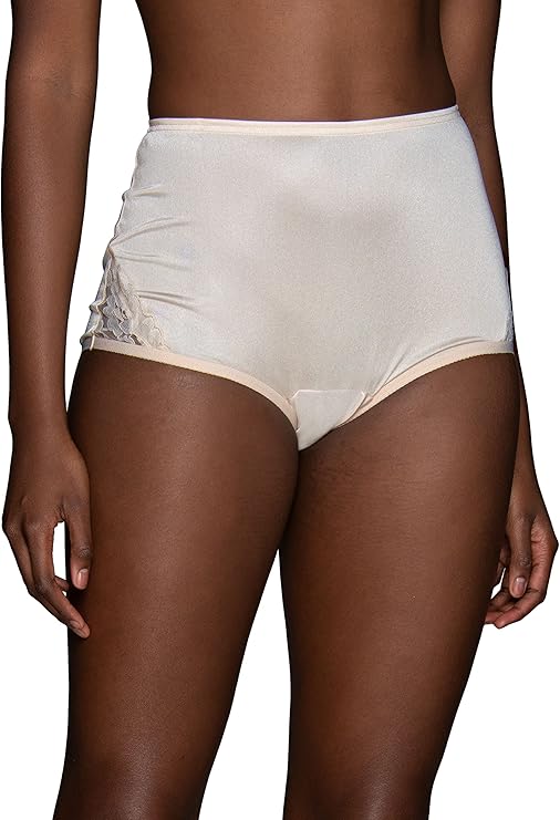 VANITY FAIR High Waisted Underwear Full Coverage Ladies Panties NUDE 8/XL