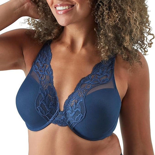 BALI Lace Underwire Bra, One Smooth U Comfort Stretch Full-Coverage NAVY 38D