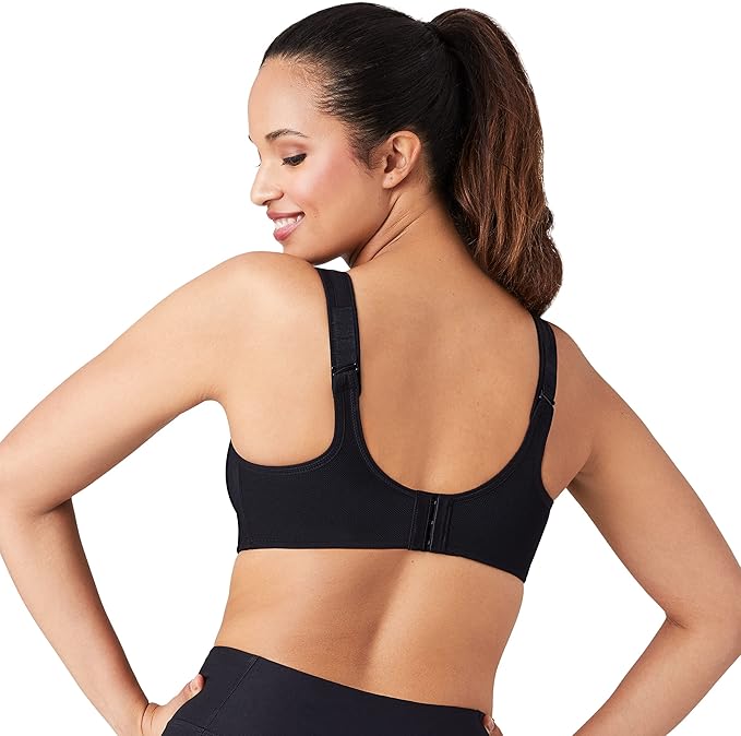 WACOAL Simone Sport Unlined Full Coverage Underwire Sports Bra BLACK 38C