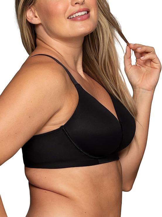 NWD VANITY FAIR Full Figure Beauty Back Smoothing Bra BLACK 44D