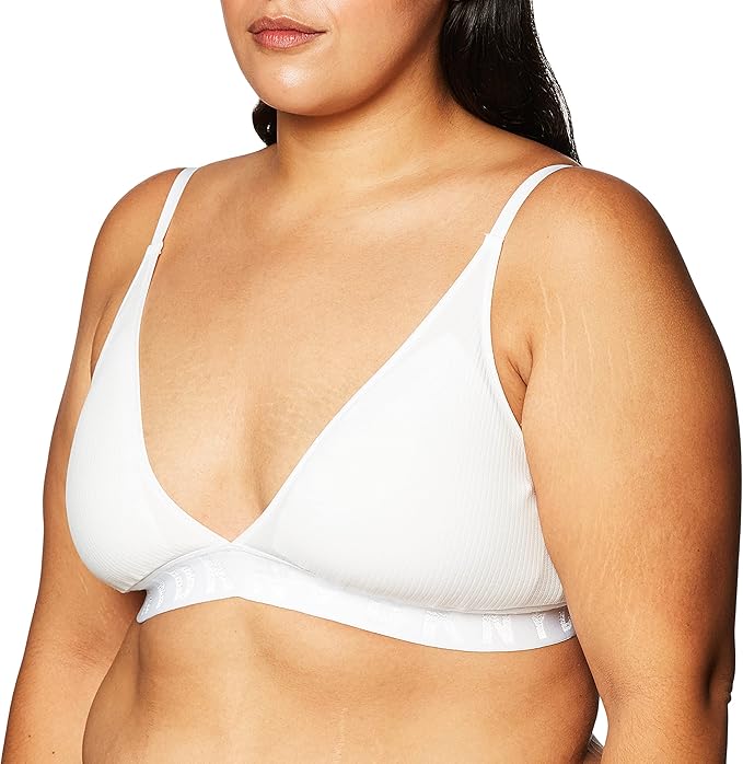 NWD DKNY Seamless Litewear Rib Bralette WHITE M