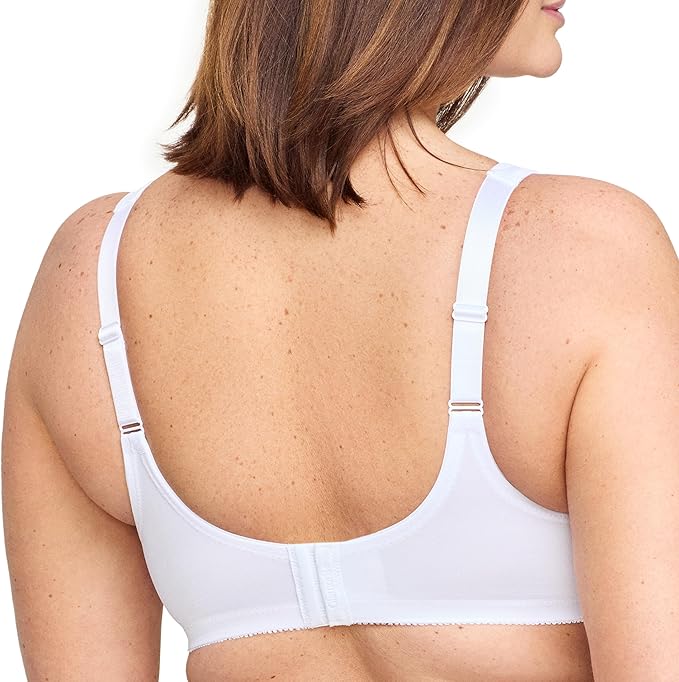 GLAMORISE Full Figure Wirefree Minimizer Support Bra WHITE 38DD