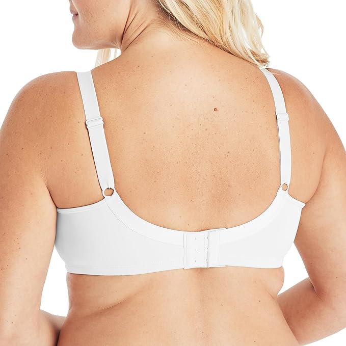 PLAYTEX 18 Hour Minimizer Smoothing Full-Coverage Wireless T-Shirt Bra WHITE 44D
