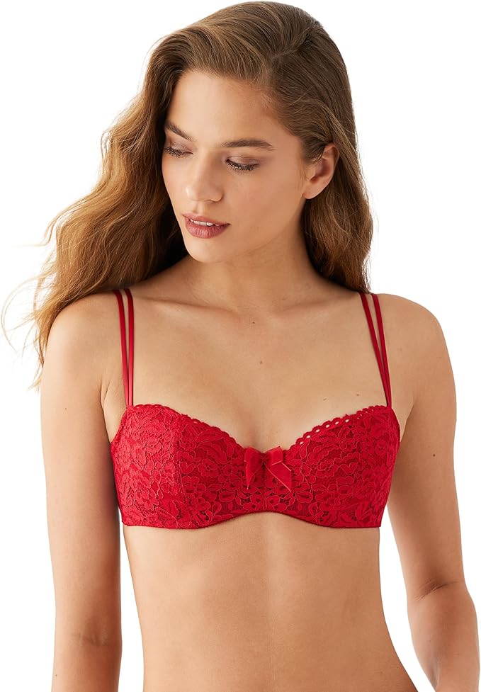 B.TEMPT´D Ciao Bella Lightly Padded Balconette Underwire Bra RED 34C