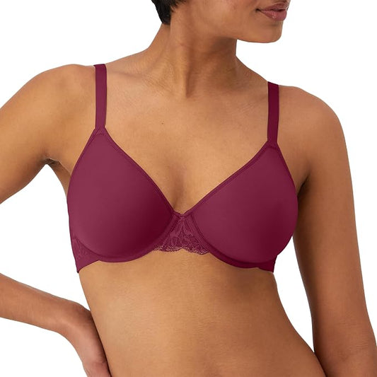 BALI Modal T-Shirt Bra, Breathable Lightweight Underwire DEEP CERISE 40D