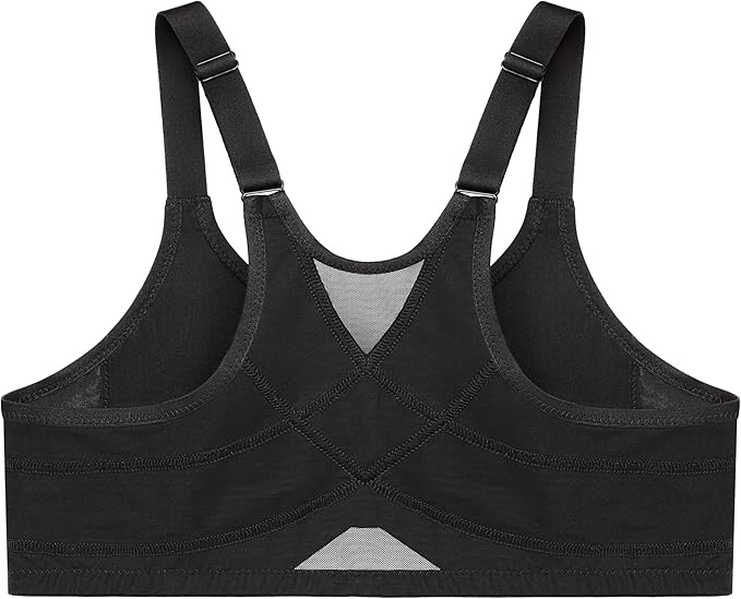 GLAMORISE Posture Back Wonderwire Bra Underwire BLACK 38D