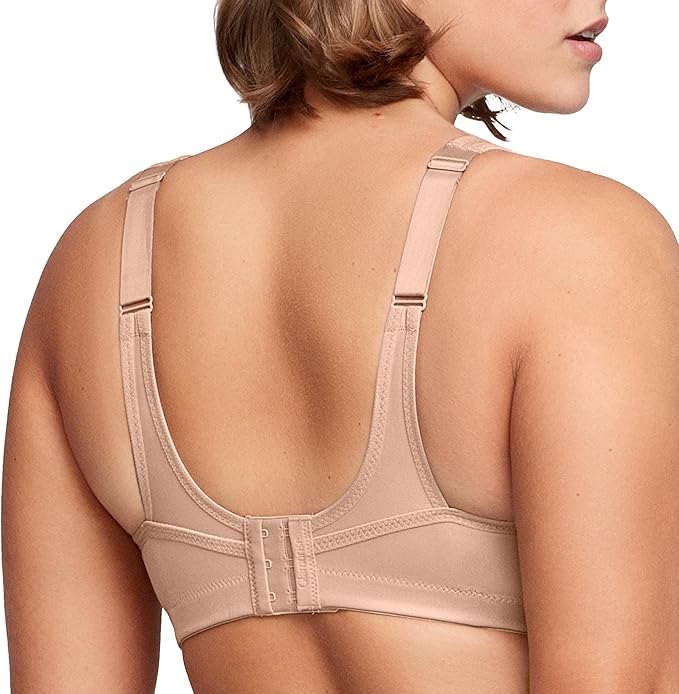 GLAMORISE Full Figure Plus Size No-Bounce Camisole Sports Bra Wirefree CAFE 36DD
