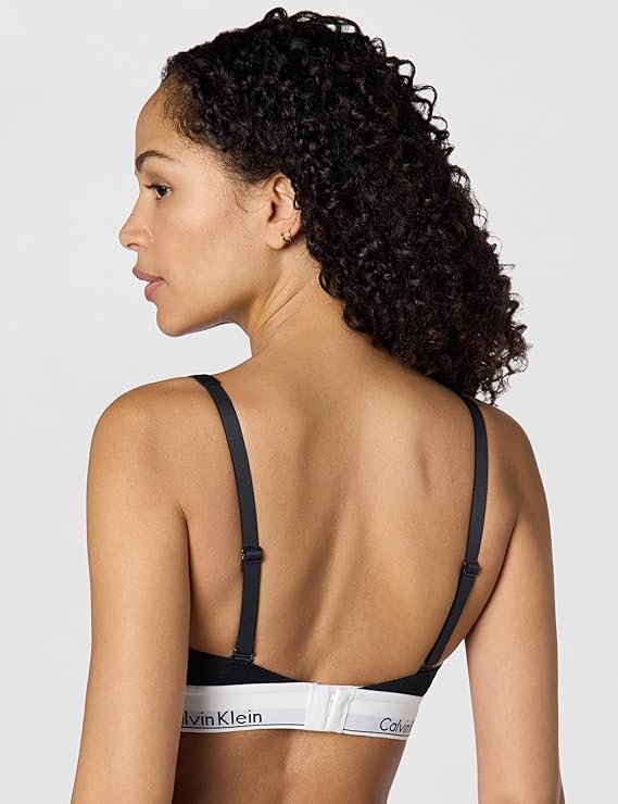 CALVIN KLEIN Modern Cotton Lightly Lined Scoopneck Bralette BLACK M