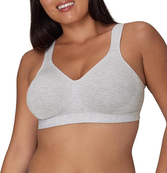 PLAYTEX Wireless Bra, 18 Hour Plus-Size T-Shirt Bras Available GREY 36DD