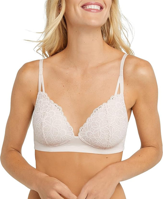 MAIDENFORM Soft Support Wireless Bralette Soft Convertible Bra ROSE M