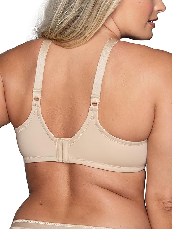 VANITY FAIR Full Figure Beauty Back Smoothing Bra 4 Way Stretch Fabric BEIGE 36C