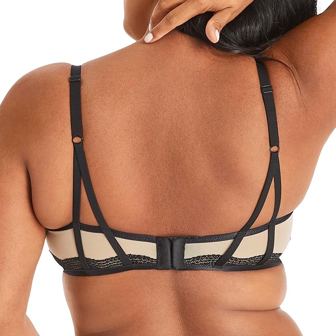 MAIDENFORM The Lift Lace Demi Push-Up Bra BLACK 36D