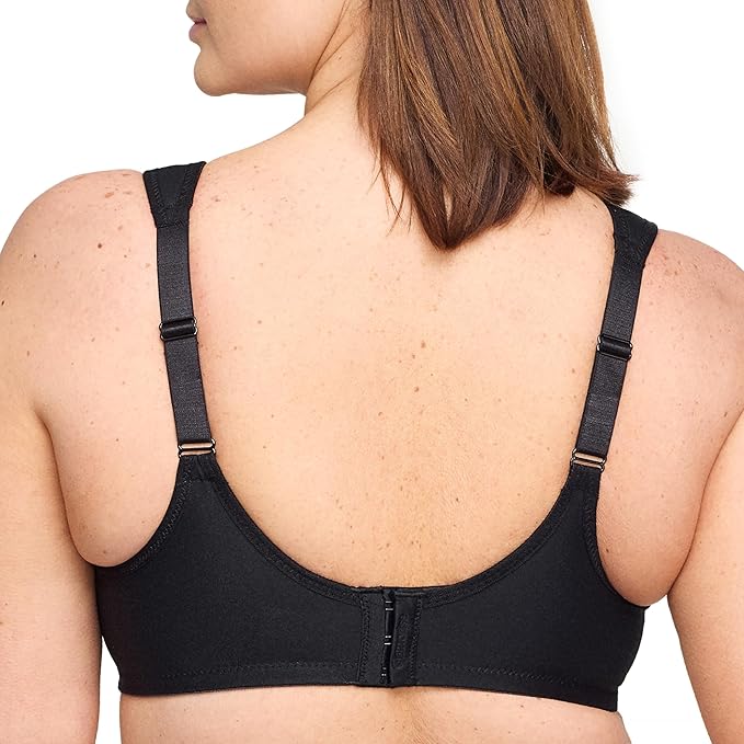 GLAMORISE Plus Size Low Cut Wonderwire Lace Bra Underwire BLACK 36H