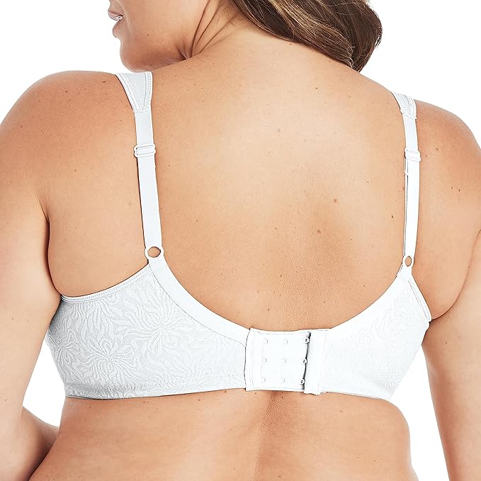PLAYTEX 18 Hour Side & Back Smoothing Wireless Bra Cooling Wire-Free WHITE 38C