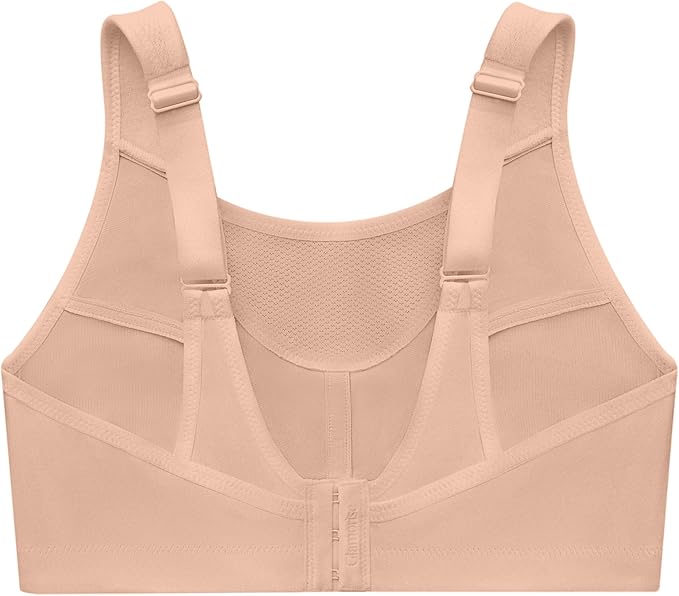 GLAMORISE Full Figure Plus Size No-Bounce Camisole Sports Bra Wirefree CAFE 36DD