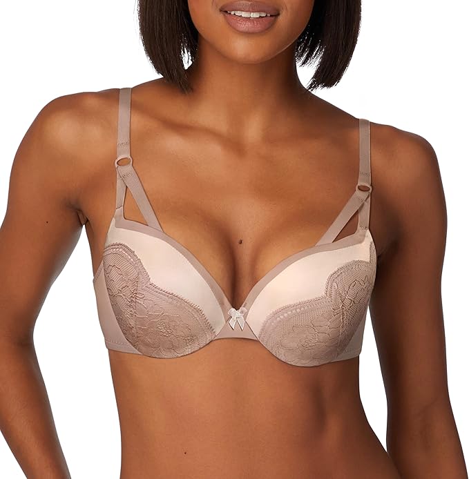 MAIDENFORM The Lift Lace Demi Push-Up Bras EVENING BLUSH 34B