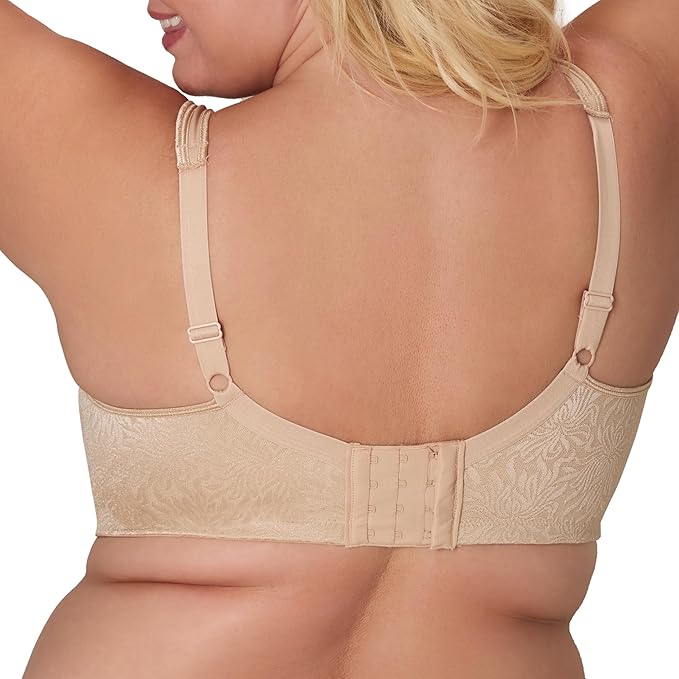 PLAYTEX 18 Hour Side & Back Smoothing Cooling Wireless T-Shirt Bra NUDE 42D