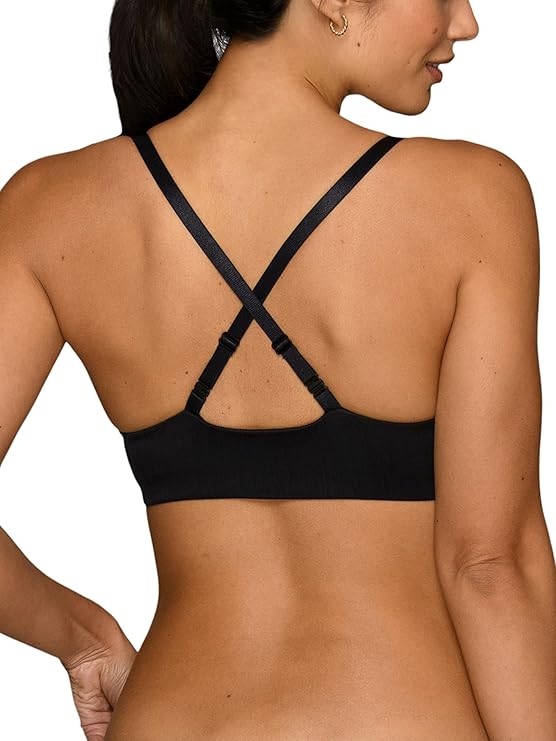 VANITY FAIR Illumination Front Closure Bra Convertible Straps BLACK 38B