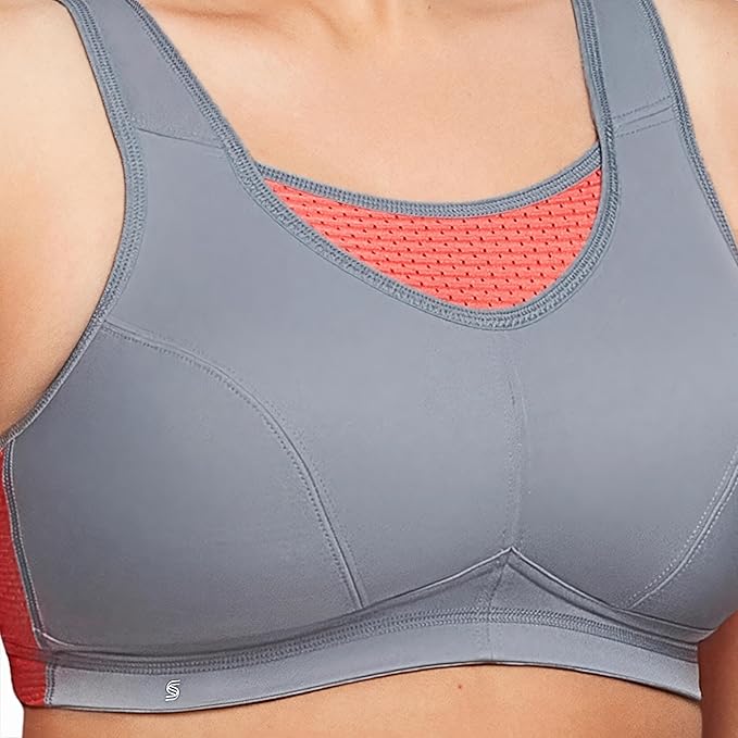 GLAMORISE Plus Size No-Bounce Camisole Sports Bra Wirefree GRAY 44C