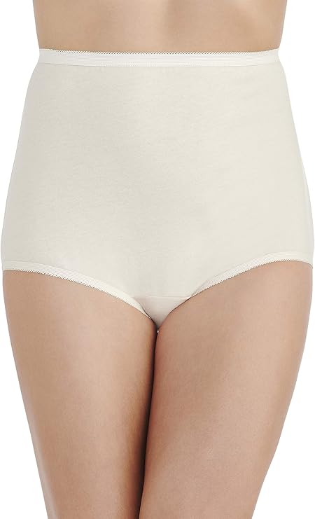 VANITY FAIR High Waisted Underwear Full Coverage Ladies Panties BEIGE 11/4XL