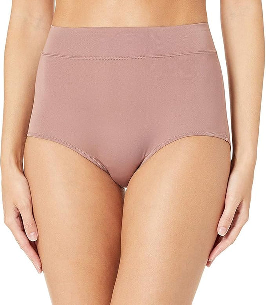 WARNER'S No Pinching No Problems Hi Cut Brief Panty MOCHA 3XL