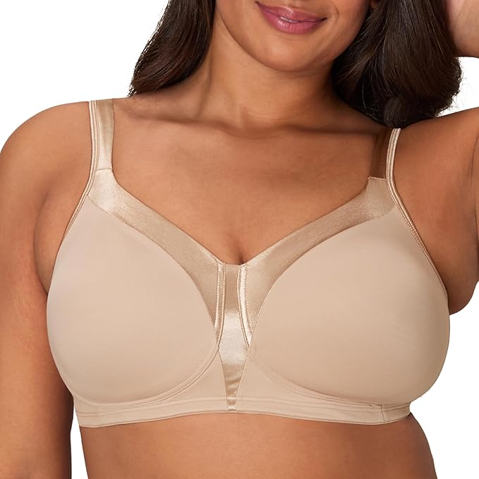 PLAYTEX Wireless Bra, 18 Hour Plus-Size T-Shirt Bras NUDE 42C
