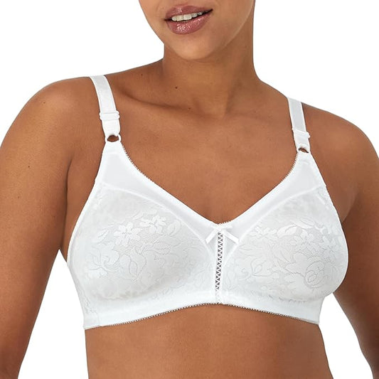 NWD BALI Wireless Lace Bra, Double Support Lace Bras WHITE 42DD