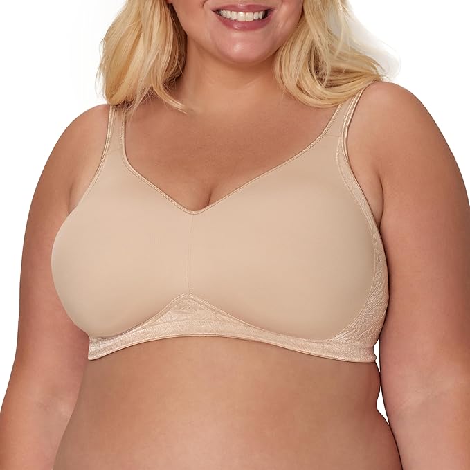 PLAYTEX Smoothing Wireless Bra, 18 Hour Plus-Size T-Shirt NUDE 44C
