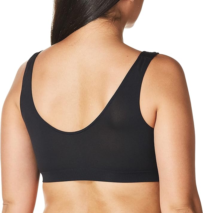 BALI Comfort Revolution Microfiber Crop Bra BLACK M