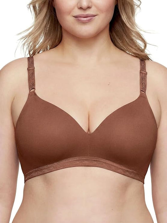 WARNER'S Super Soft Wireless Lightly Lined Comfort Bra MAHOGANY