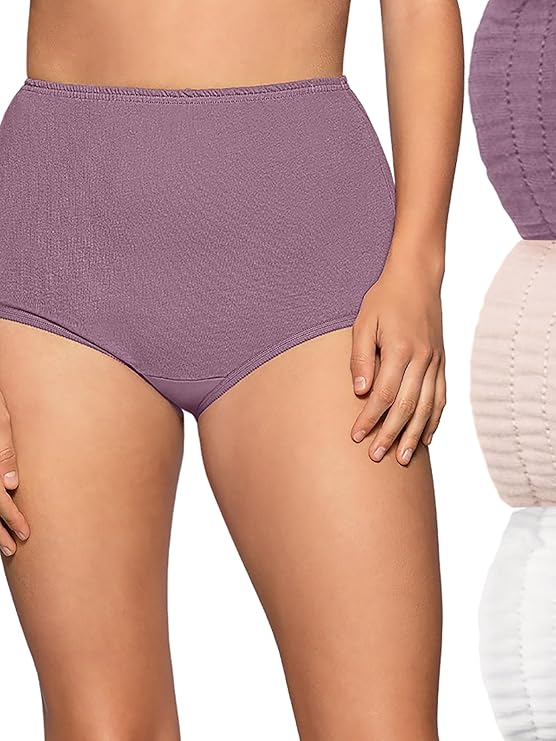 VANITY FAIR High Waisted Underwear Full Coverage Panties-3 Pack MULTICOLOR 10
