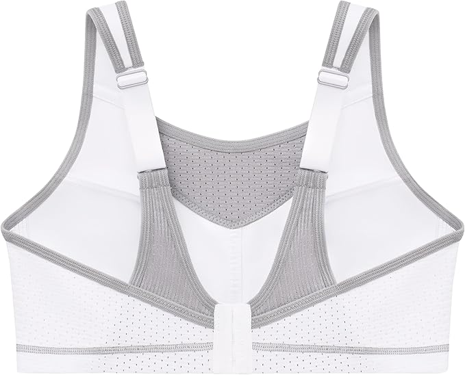 GLAMORISE Plus Size No-Bounce Camisole Sports Bra Wirefree WHITE 40DD