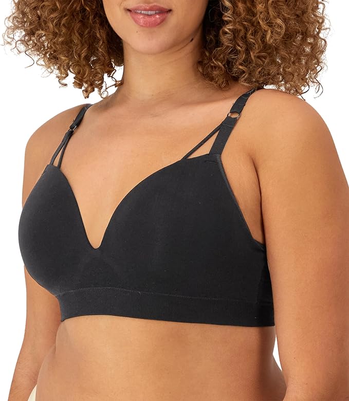 MAIDENFORM Seamless Foam, Wireless Bra with Sweetheart Neckline BLACK M