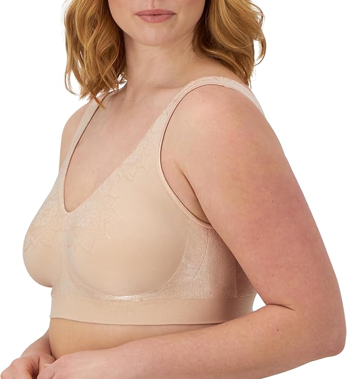 BALI Wireless Bra Comfort Revolution Seamless T-Shirt ALMOND 3XL