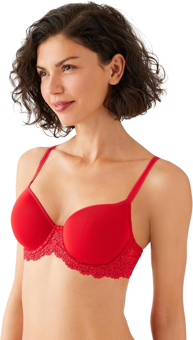 WACOAL Embrace Lace Lightly Padded Underwire T-Shirt EQUESTRIAN RED 36G