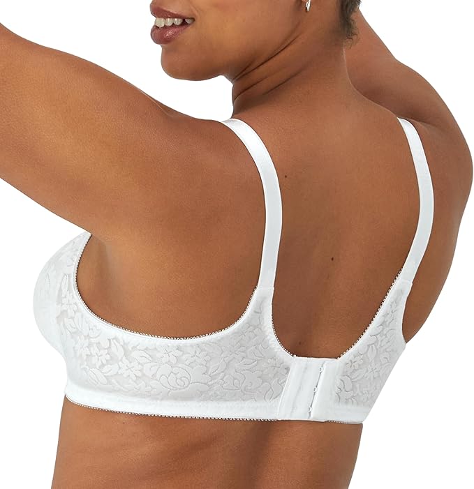 NWD BALI Wireless Lace Bra, Double Support Lace Bras WHITE 42DD