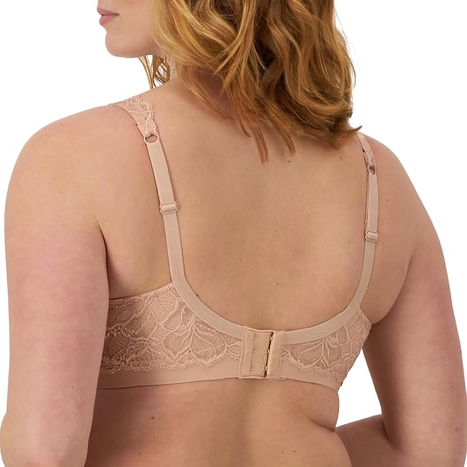 NWD BALI Underwire Lace Bra, Lace Desire Sexy Plunging EVENING BLUSH 38D