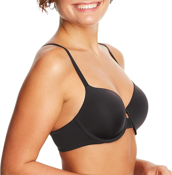 MAIDENFORM One Fab Fit Underwire Bra, Microfiber T-shirt Bra BLACK 36DD