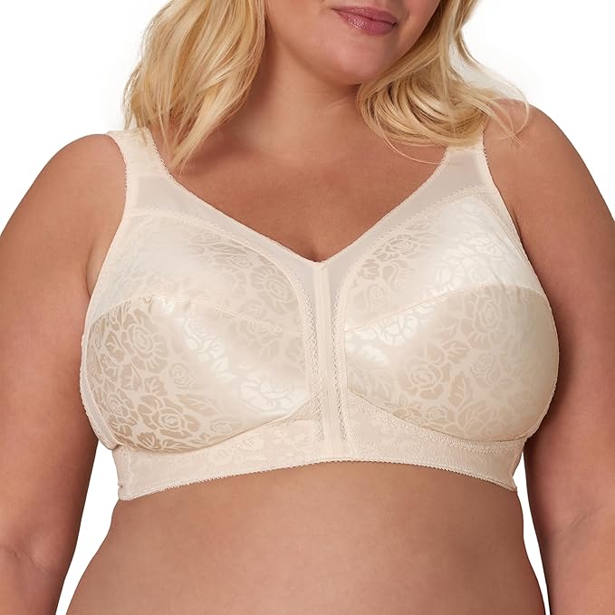 PLAYTEX Wireless Bra, 18 Hour Plus-Size Bras Available, Full Coverage BEIGE 38D