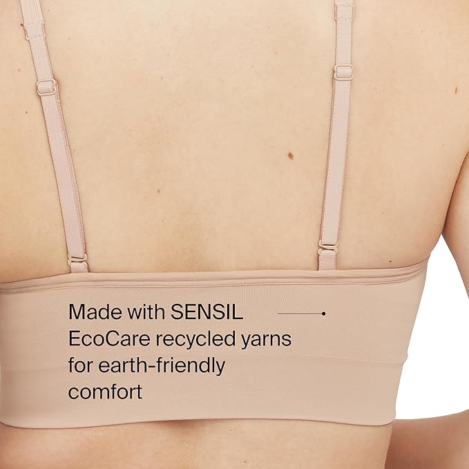 SPANX EcoCare Seamless Shaping Longline Bralette TOASTED OATMEAL XL