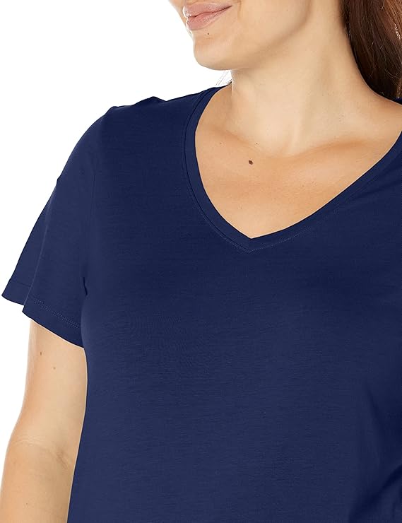 HUE Sleepwell Basic Short Sleeve V-Neck T-Shirt MEDIEVAL XL