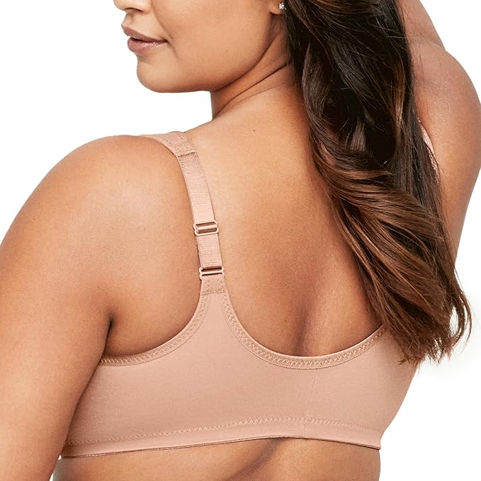 GLAMORISE Plus Size Wonderwire Front-Closure Bra Underwire CAPUCCINO 38DD