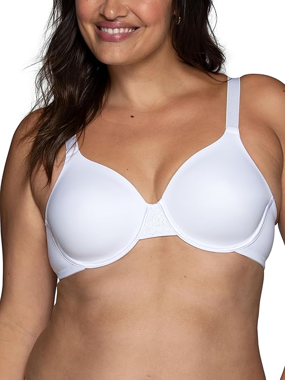 VANITY FAIR Full Figure Beauty Back Smoothing Bra 4 Way Stretch Fabric WHITE 36C