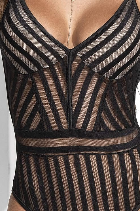 MAPALE Stripped Down Bodysuit BLACK L
