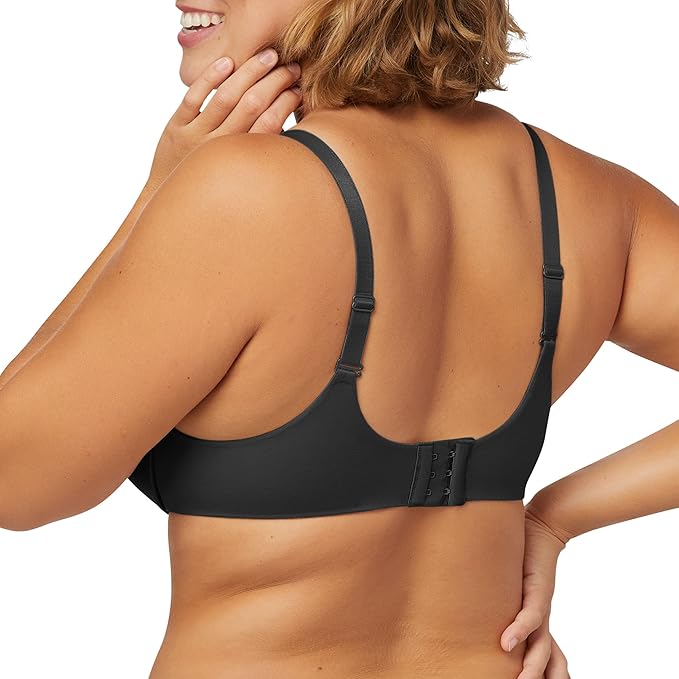 MAIDENFORM Comfort Devotion Underwire Bra, Convertible T-shirt Bra BLACK 38DD