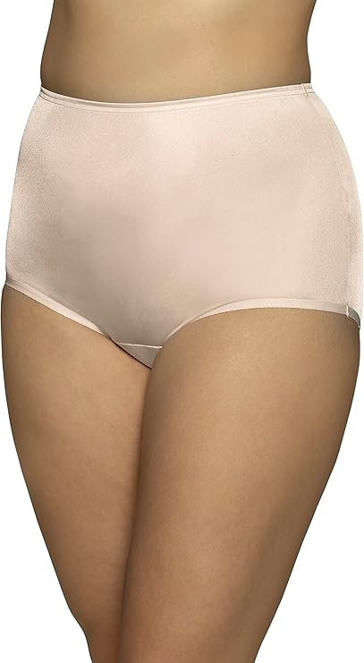 VANITY FAIR High Waisted Underwear, Full Coverage Ladies Panties FAWN 2XL