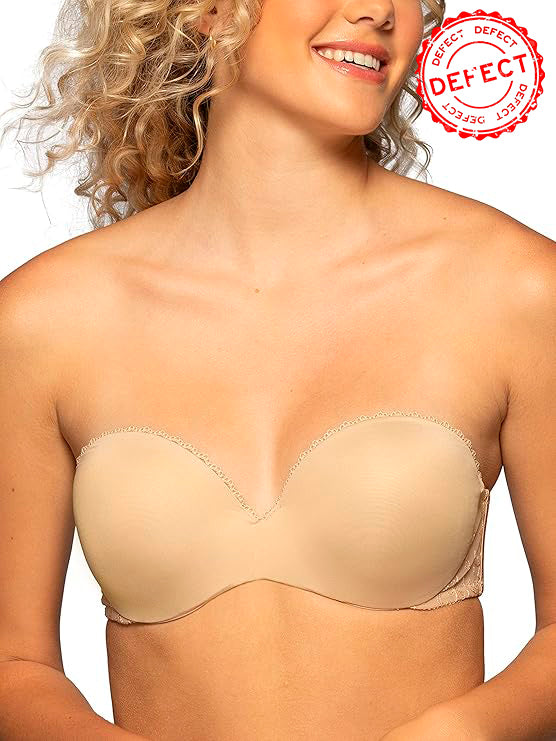 NWD VANITY FAIR Gel Touch Padded Strapless Push Up Bra BARELY BEIGE 38C